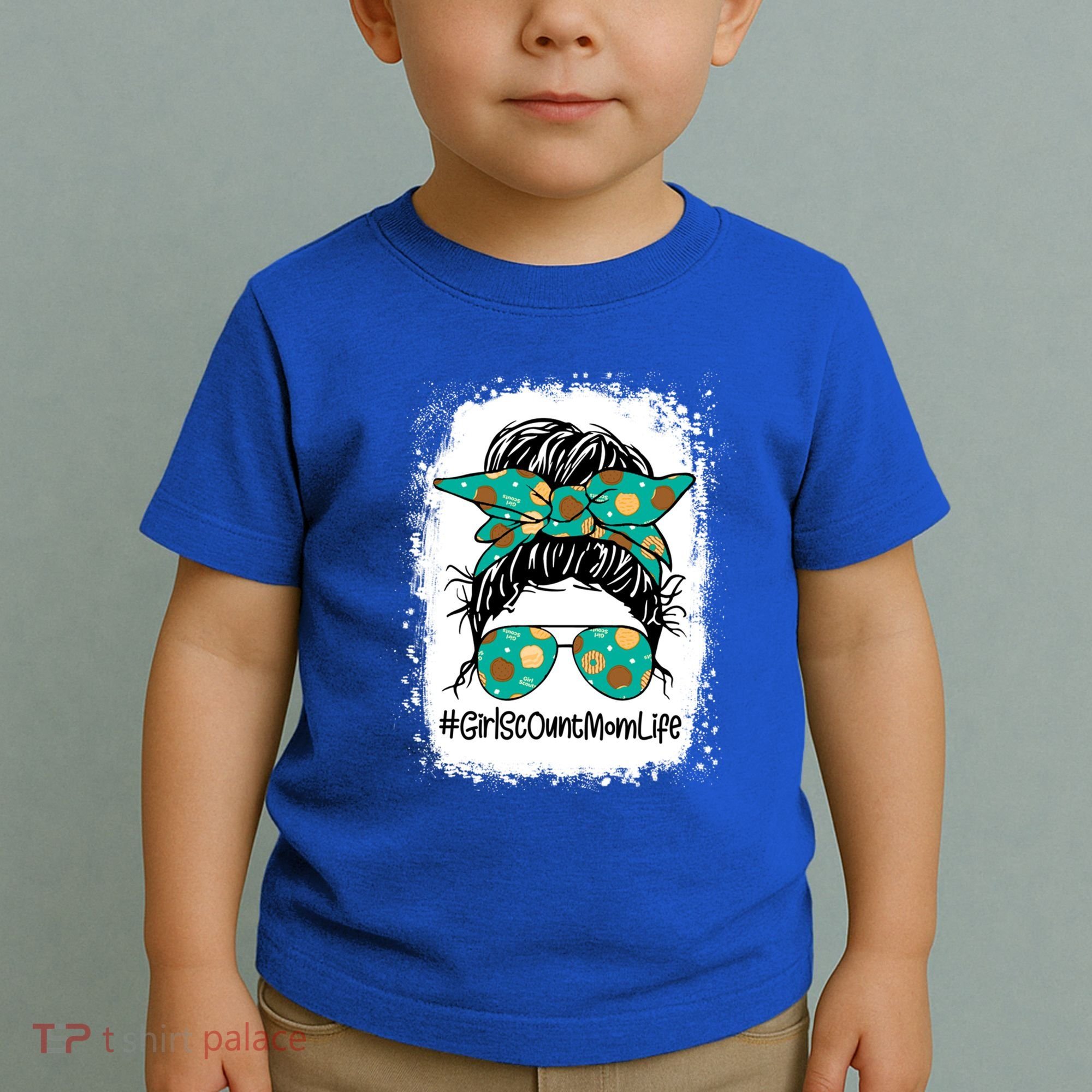 Momlife Messy Bun Scout Cookie Mom Gift Toddler T-Shirt