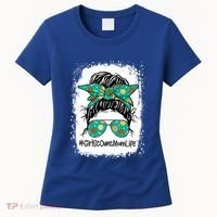 Momlife Messy Bun Scout Cookie Mom Gift Women's T-Shirt thumb 0