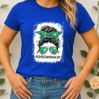 Momlife Messy Bun Scout Cookie Mom Gift Women's T-Shirt thumb 2