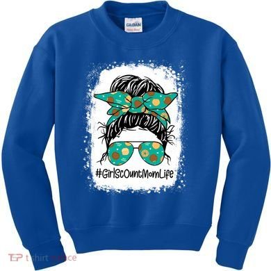 Momlife Messy Bun Scout Cookie Mom Gift Kids Sweatshirt