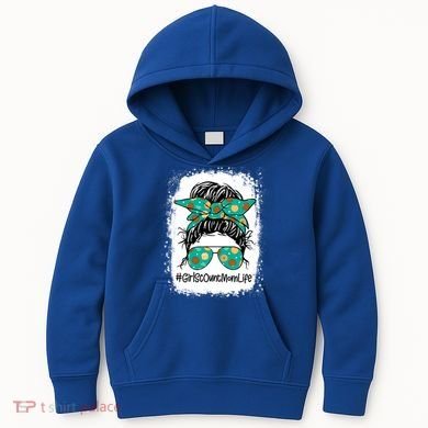 Momlife Messy Bun Scout Cookie Mom Gift Kids Hoodie