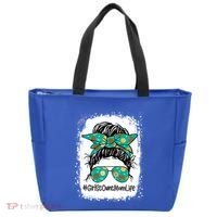 Momlife Messy Bun Scout Cookie Mom Gift Tote Bag thumb 0