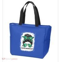 Momlife Messy Bun Scout Cookie Mom Gift Tote Bag thumb 3