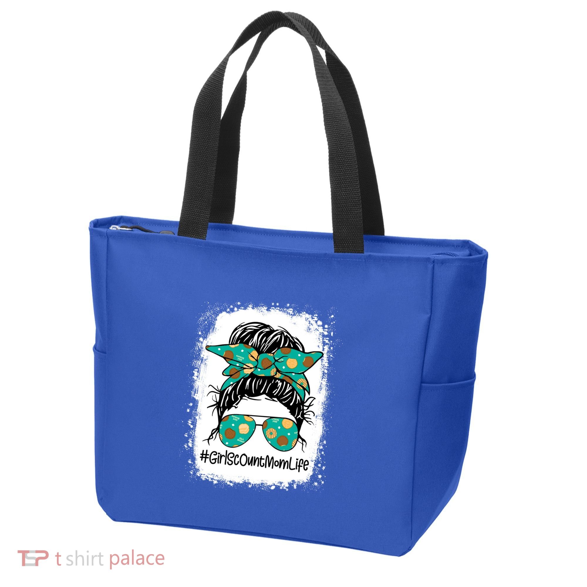 Momlife Messy Bun Scout Cookie Mom Gift Tote Bag