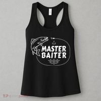 Mens Master Baiter Shirt Funny Fishing Fisherman Joke Dad Grandpa Women's Tank Top thumb 3