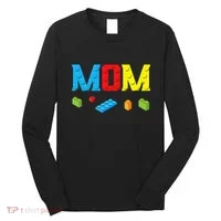 Mom Master Builder Building Bricks Blocks Family Set Parents Long Sleeve Shirt thumb 0