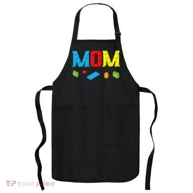 Mom Master Builder Building Bricks Blocks Family Set Parents Apron