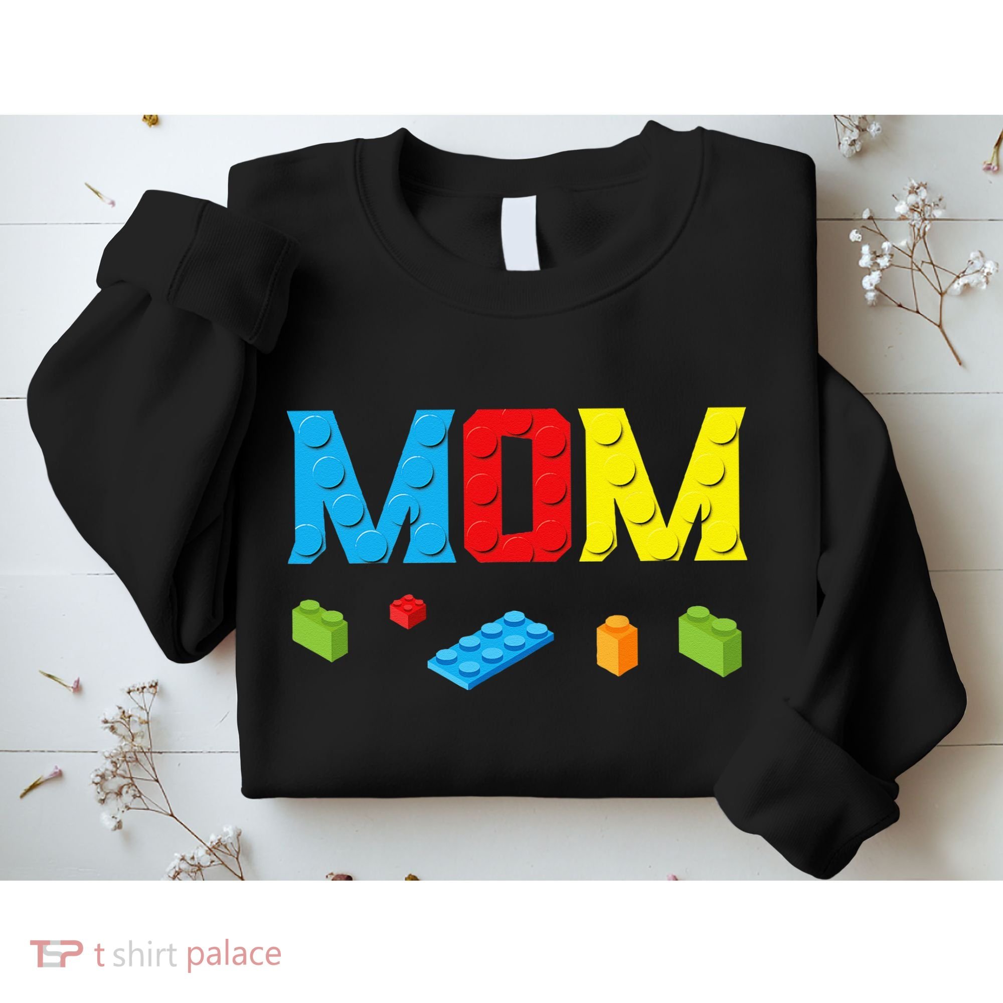 Mom Master Builder Building Bricks Blocks Family Set Parents Sweatshirt