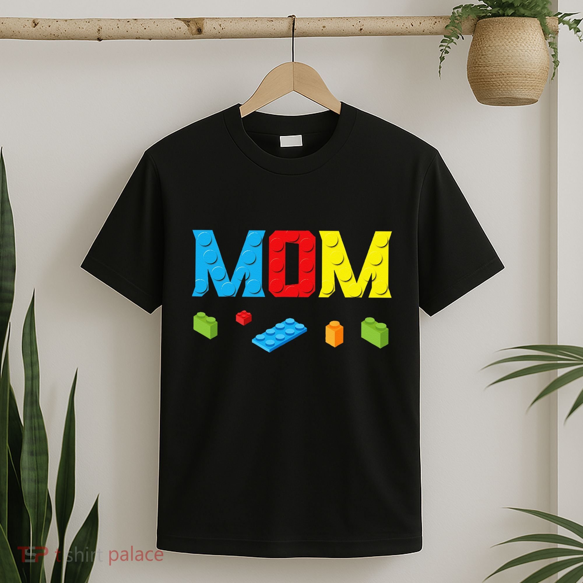 Mom Master Builder Building Bricks Blocks Family Set Parents T-Shirt