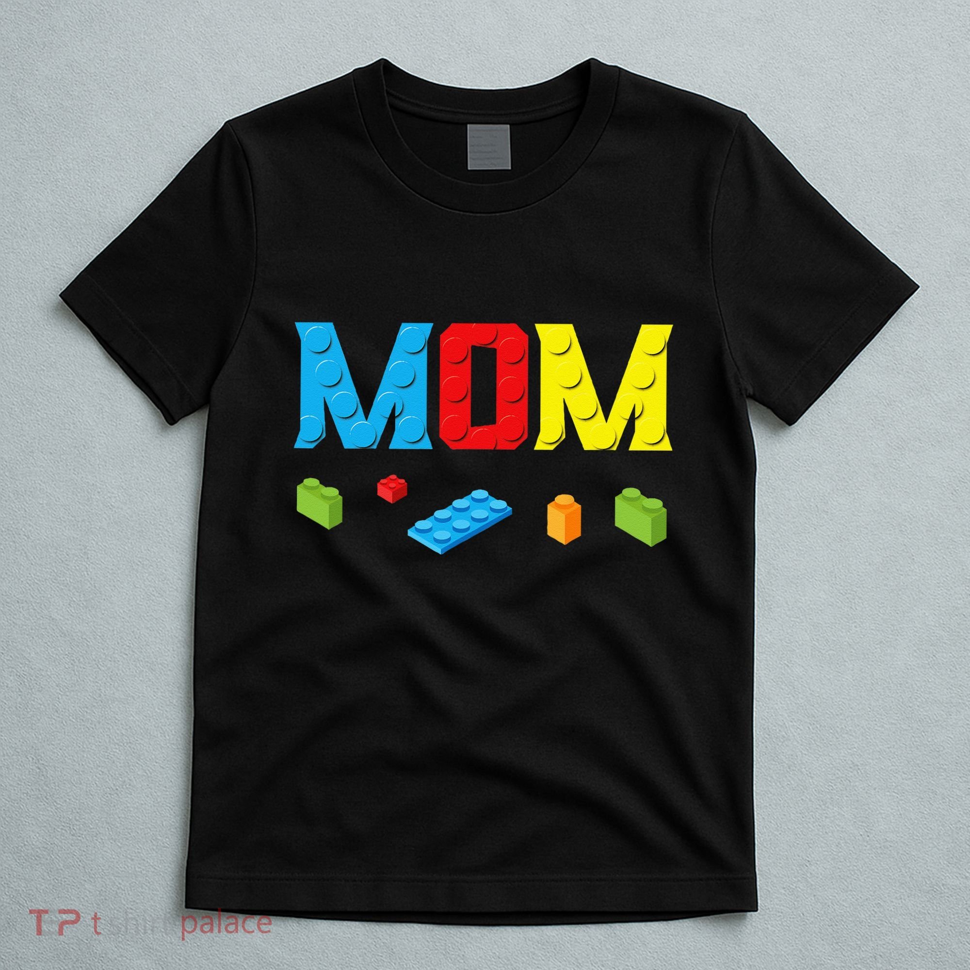 Mom Master Builder Building Bricks Blocks Family Set Parents T-Shirt