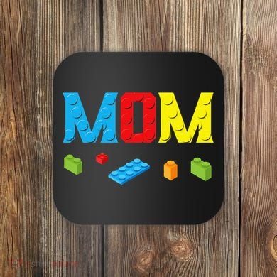 Mom Master Builder Building Bricks Blocks Family Set Parents Coaster