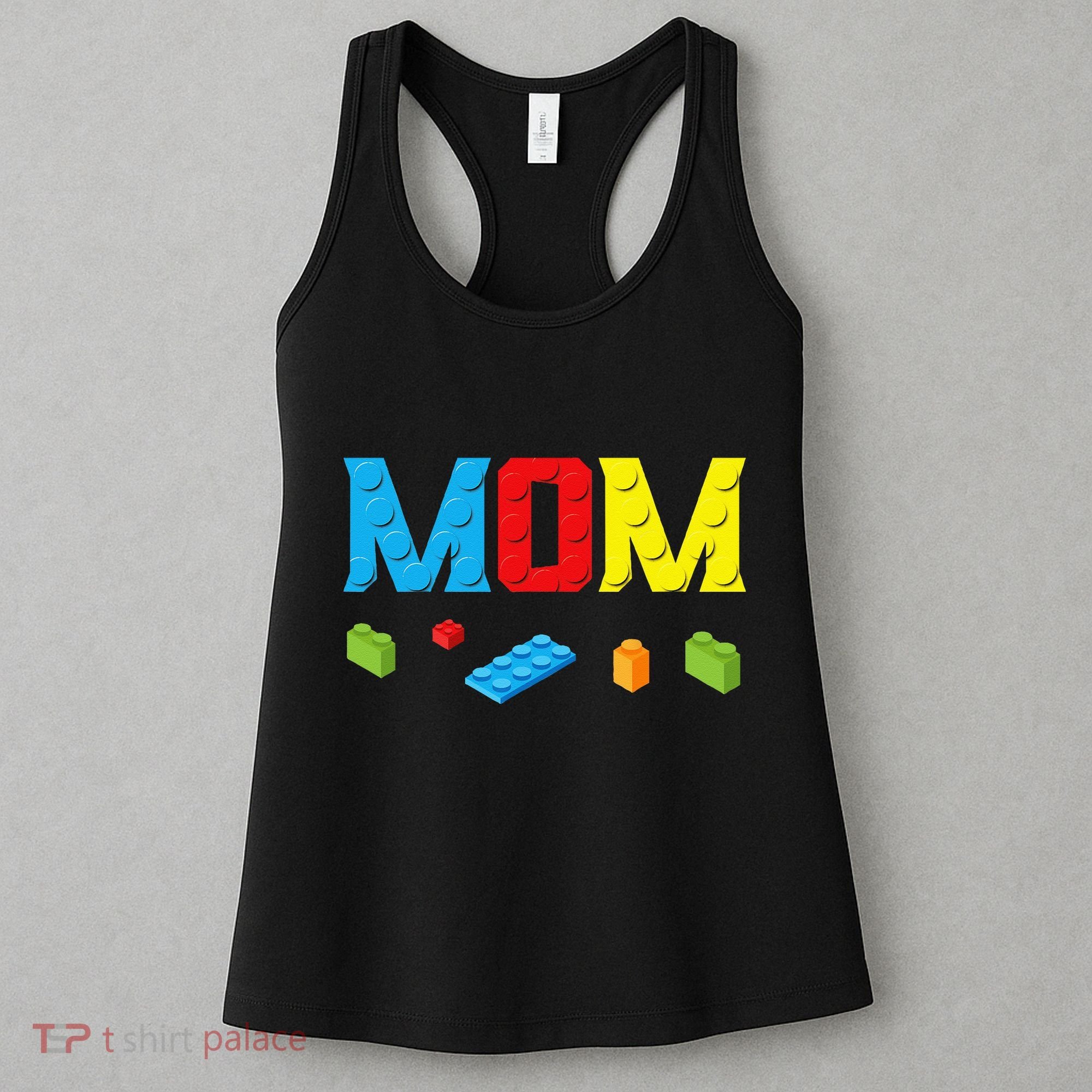 Mom Master Builder Building Bricks Blocks Family Set Parents Women's Tank Top