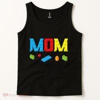 Mom Master Builder Building Bricks Blocks Family Set Parents Tank Top thumb 2