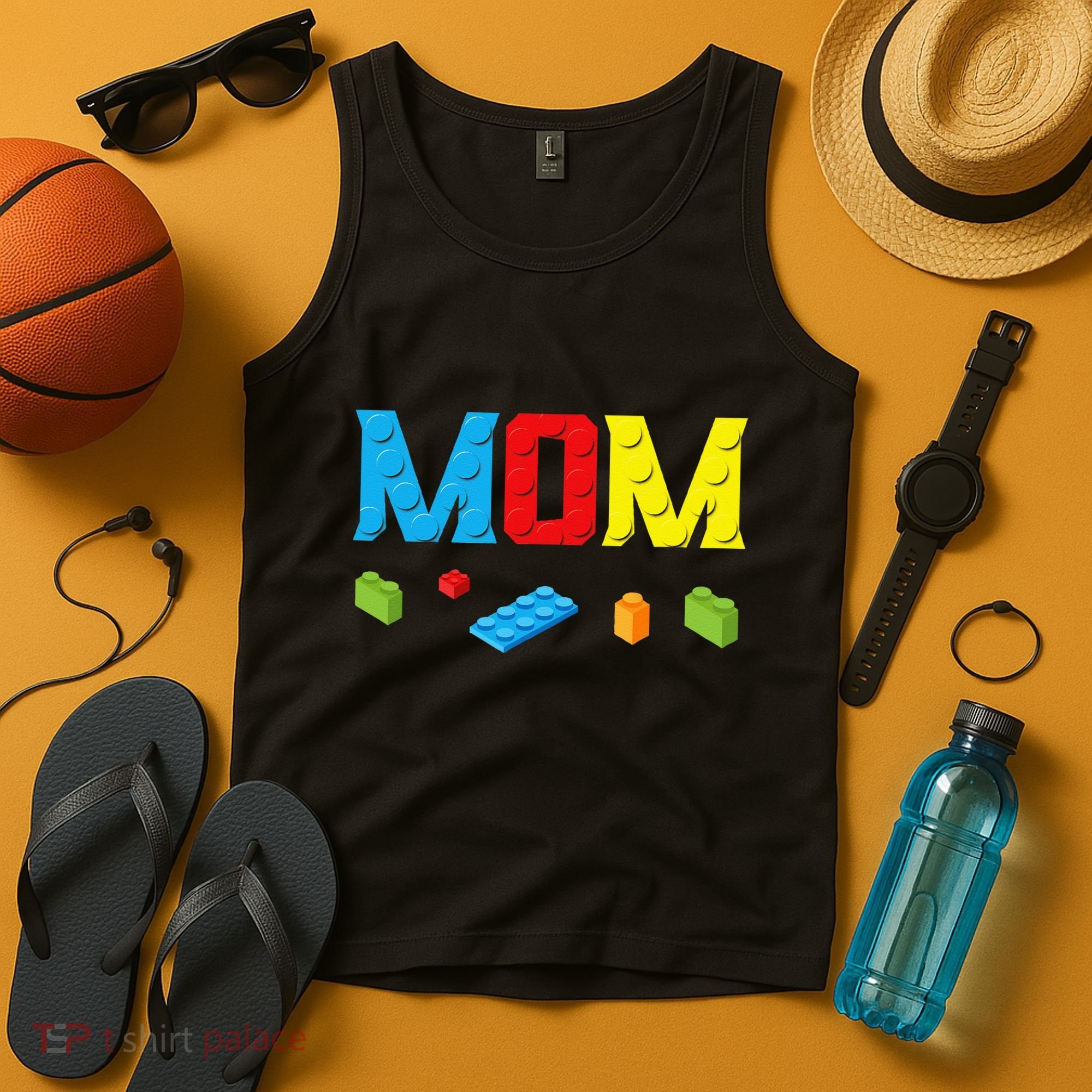 Mom Master Builder Building Bricks Blocks Family Set Parents Tank Top