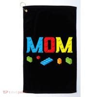 Mom Master Builder Building Bricks Blocks Family Set Parents Golf Towel thumb 0
