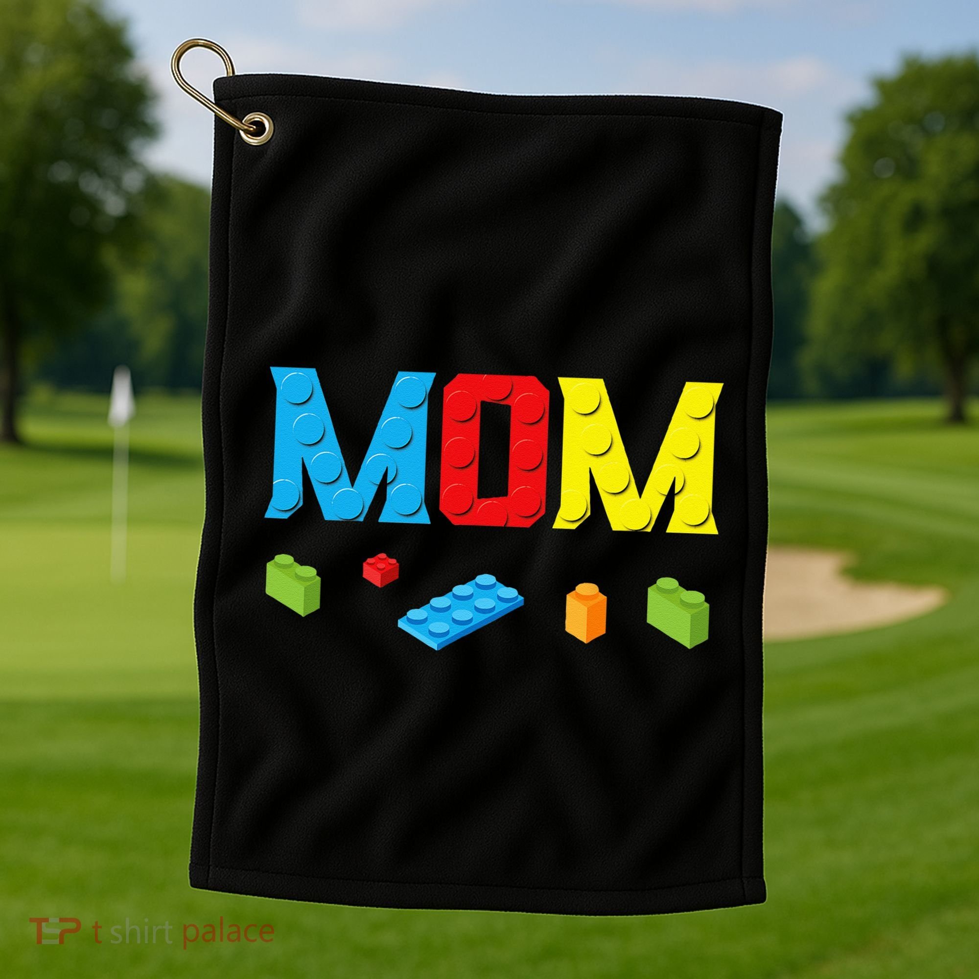 Mom Master Builder Building Bricks Blocks Family Set Parents Golf Towel