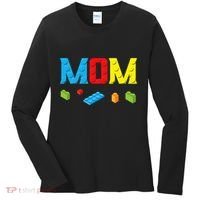 Mom Master Builder Building Bricks Blocks Family Set Parents Women's Long Sleeve Shirt thumb 0