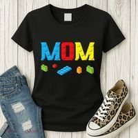 Mom Master Builder Building Bricks Blocks Family Set Parents Women's T-Shirt thumb 3
