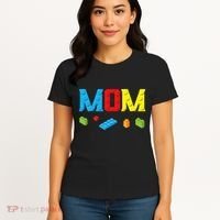 Mom Master Builder Building Bricks Blocks Family Set Parents Women's T-Shirt thumb 4