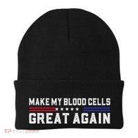 Make My Blood Cells Great Again Leukemia Cancer Awareness Beanie thumb 0