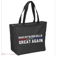 Make My Blood Cells Great Again Leukemia Cancer Awareness Tote Bag thumb 2