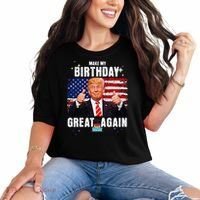 Make My Birthday Great Again Trump Fan Birthday Comfort Colors T-Shirt thumb 0