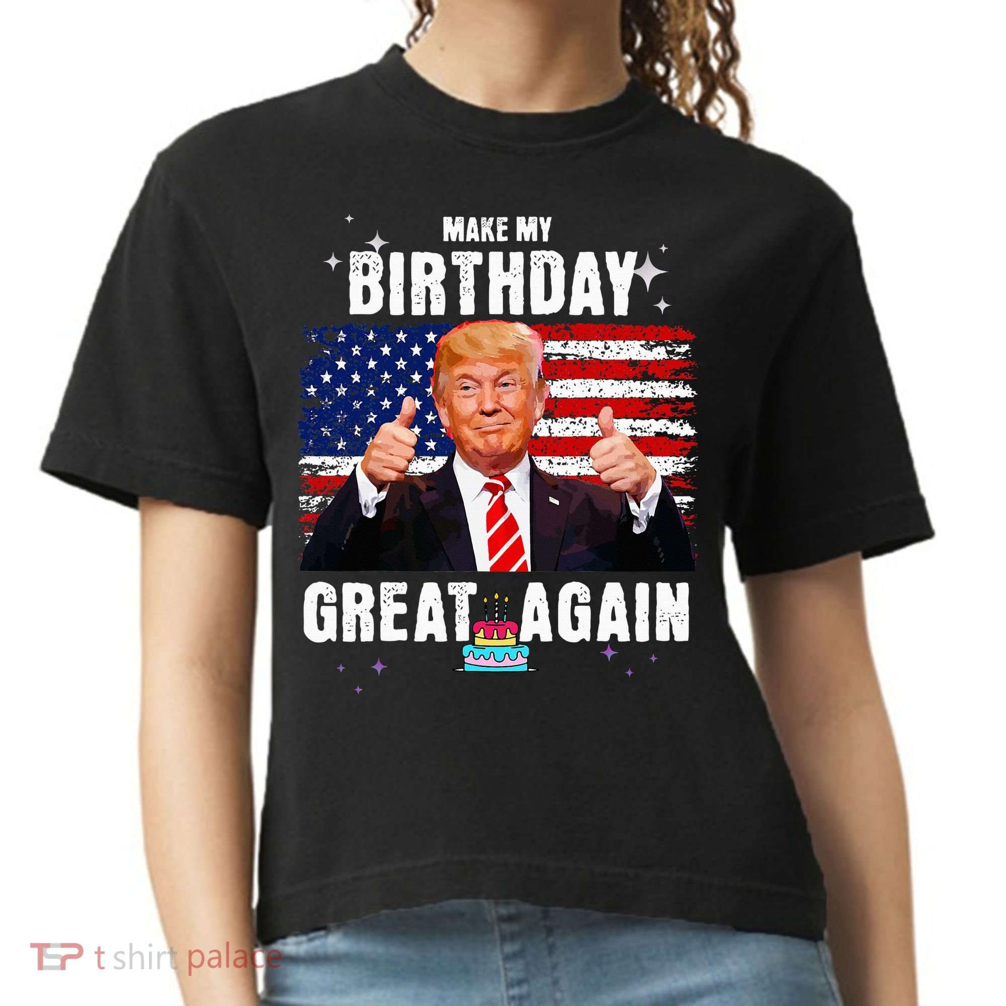 Make My Birthday Great Again Trump Fan Birthday Comfort Colors Boxy T-Shirt