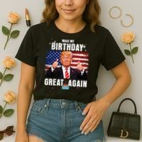Make My Birthday Great Again Trump Fan Birthday Comfort Colors Boxy T-Shirt thumb 2