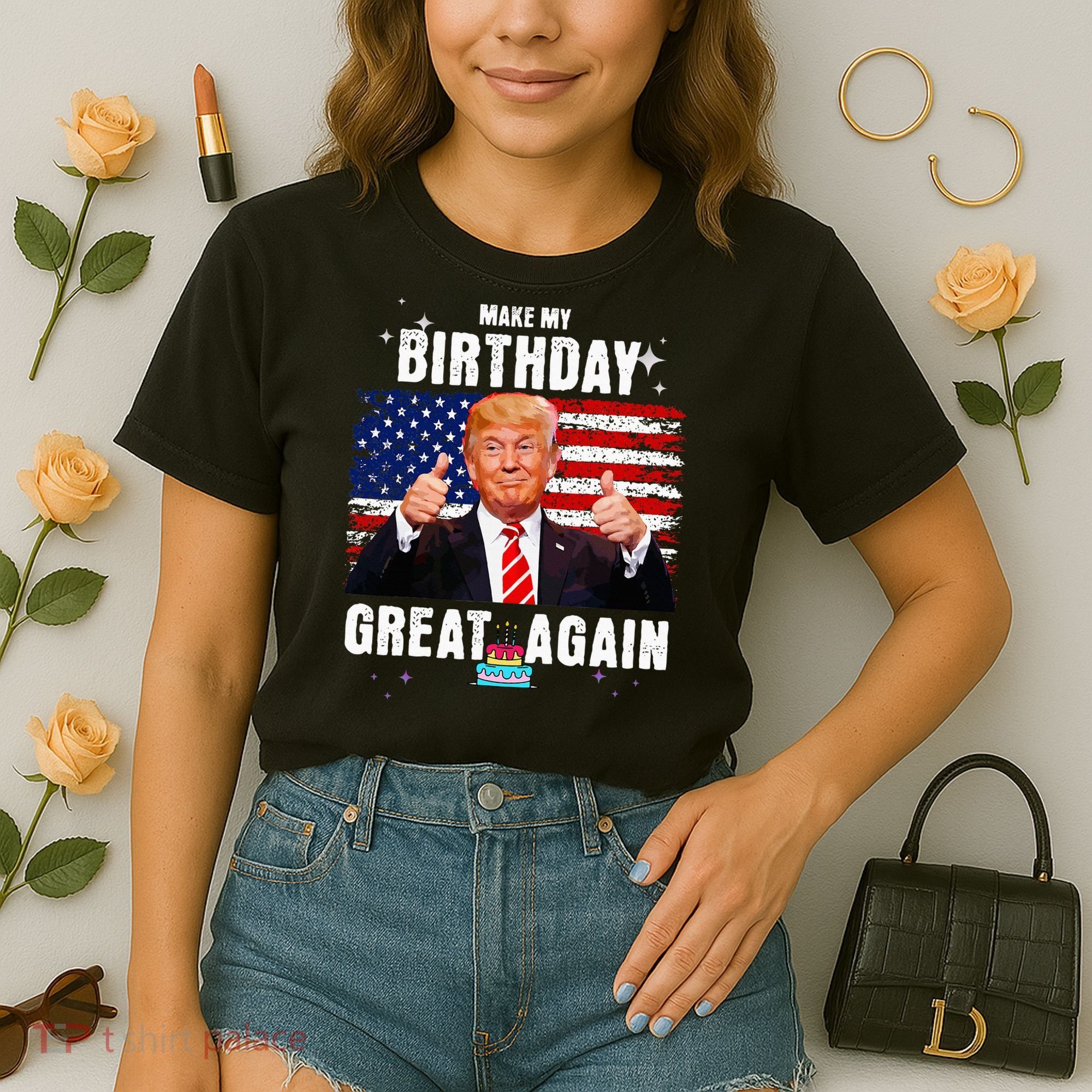Make My Birthday Great Again Trump Fan Birthday Comfort Colors Boxy T-Shirt