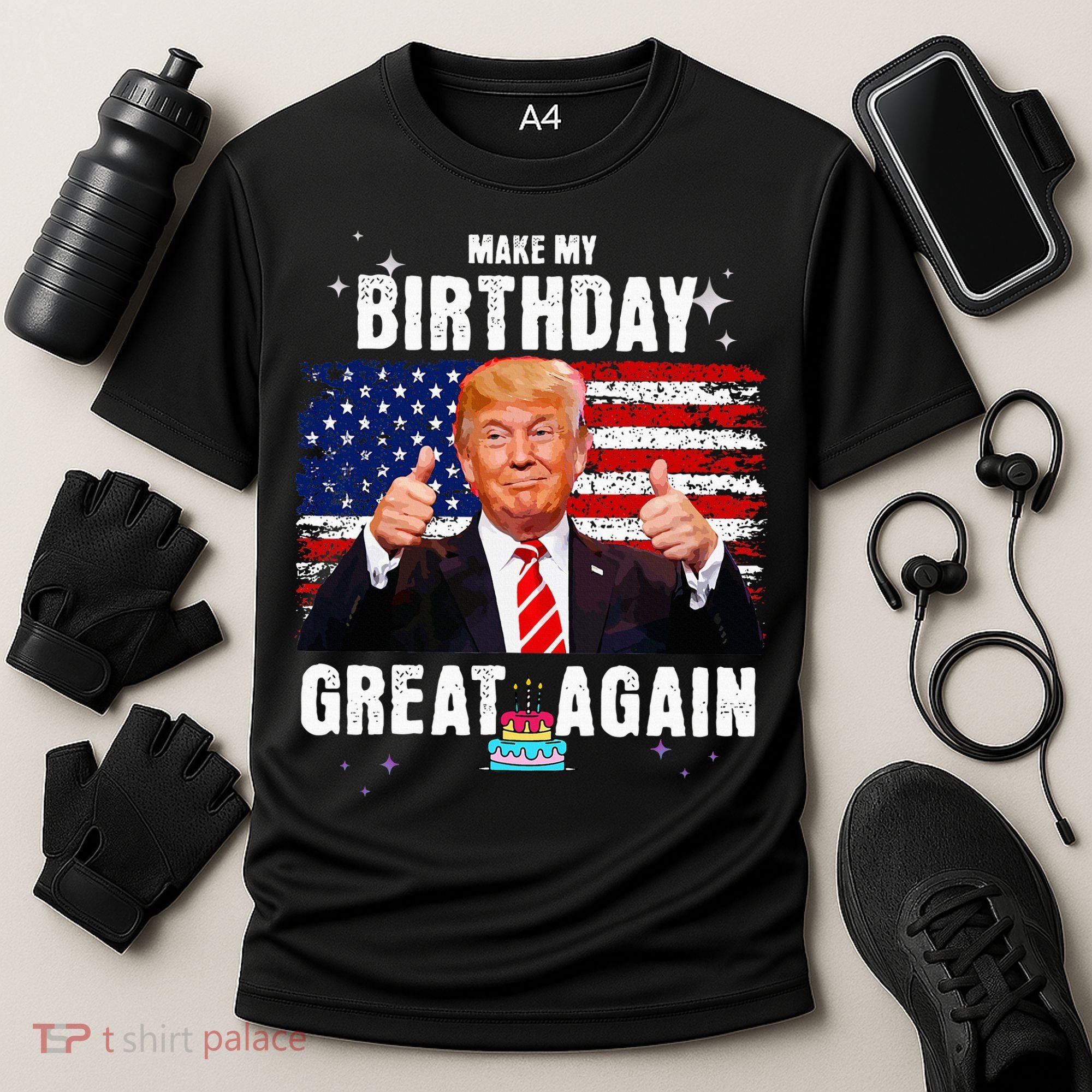 Make My Birthday Great Again Trump Fan Birthday Cooling Performance Crew T-Shirt