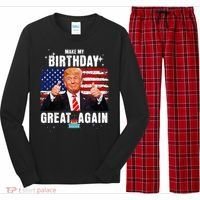 Make My Birthday Great Again Trump Fan Birthday Long Sleeve Pajama Set thumb 0