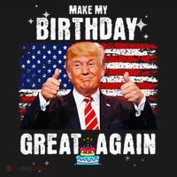 Make My Birthday Great Again Trump Fan Birthday Women's Hoodie thumb 2