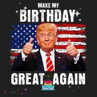 Make My Birthday Great Again Trump Fan Birthday Zone Performance Long-Sleeve T-Shirt thumb 2