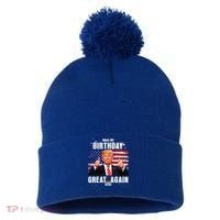 Make My Birthday Great Again Trump Fan Birthday Pom Pom 12in Knit Beanie thumb 0