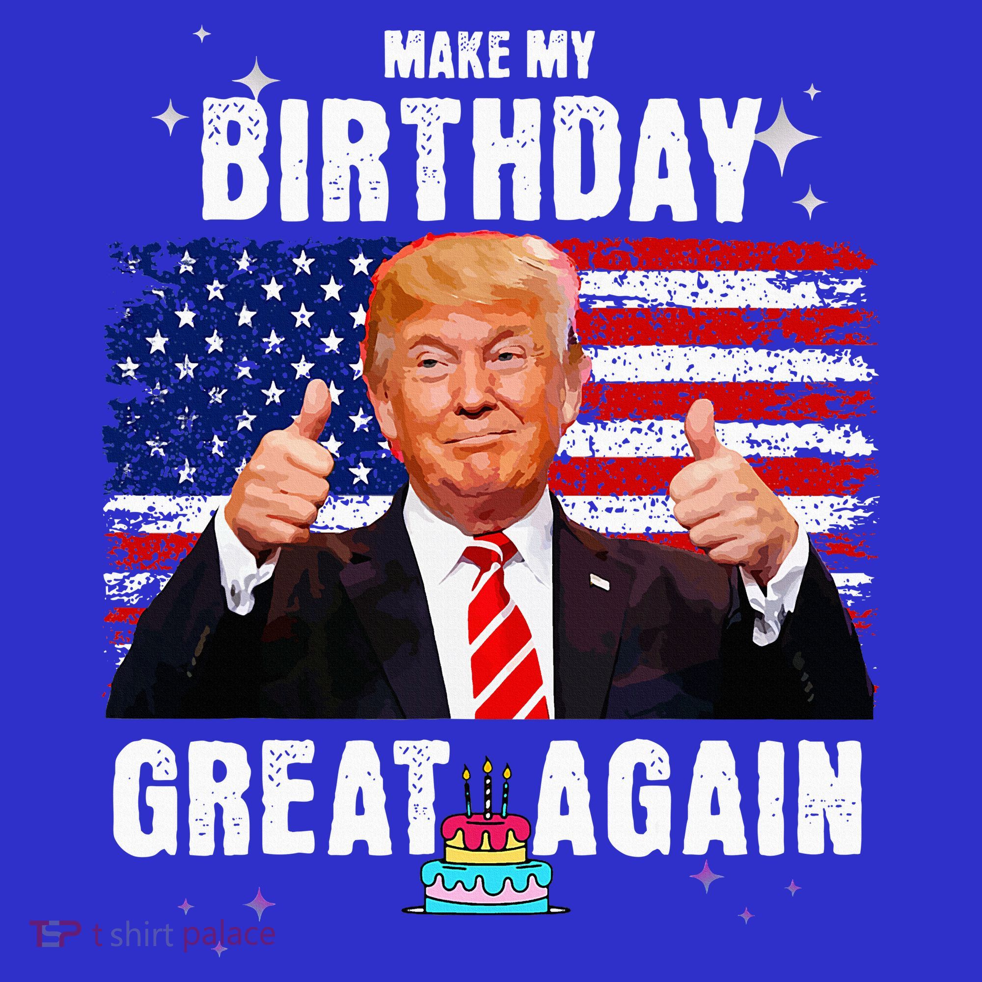 Make My Birthday Great Again Trump Fan Birthday Pom Pom 12in Knit Beanie