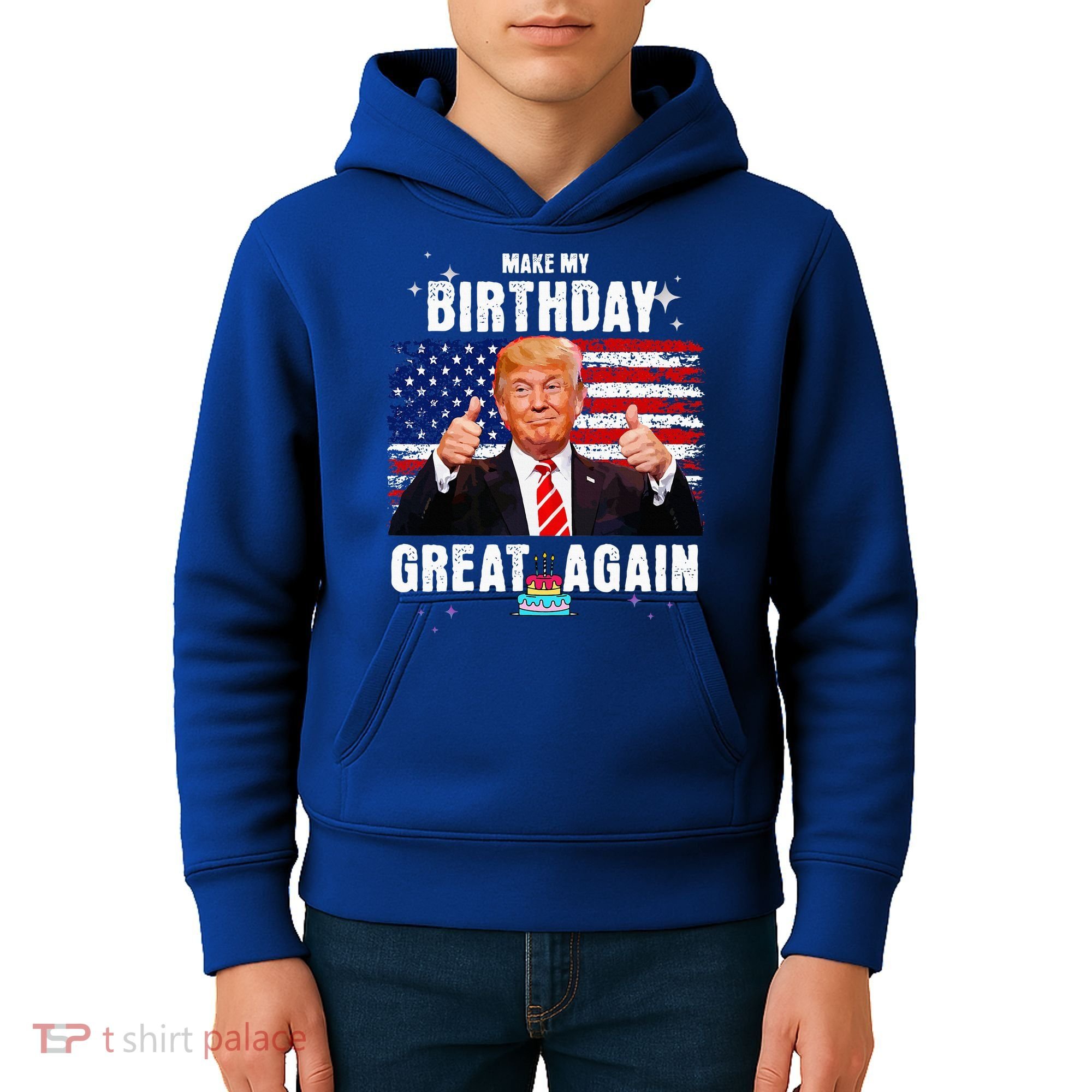 Make My Birthday Great Again Trump Fan Birthday Kids Hoodie