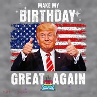 Make My Birthday Great Again Trump Fan Birthday Women's Racerback Cropped Tank thumb 2