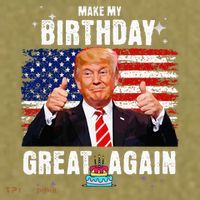 Make My Birthday Great Again Trump Fan Birthday Garment-Dyed Women's Muscle Tee thumb 6