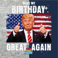 Make My Birthday Great Again Trump Fan Birthday Kids Colorblock Raglan Jersey thumb 2