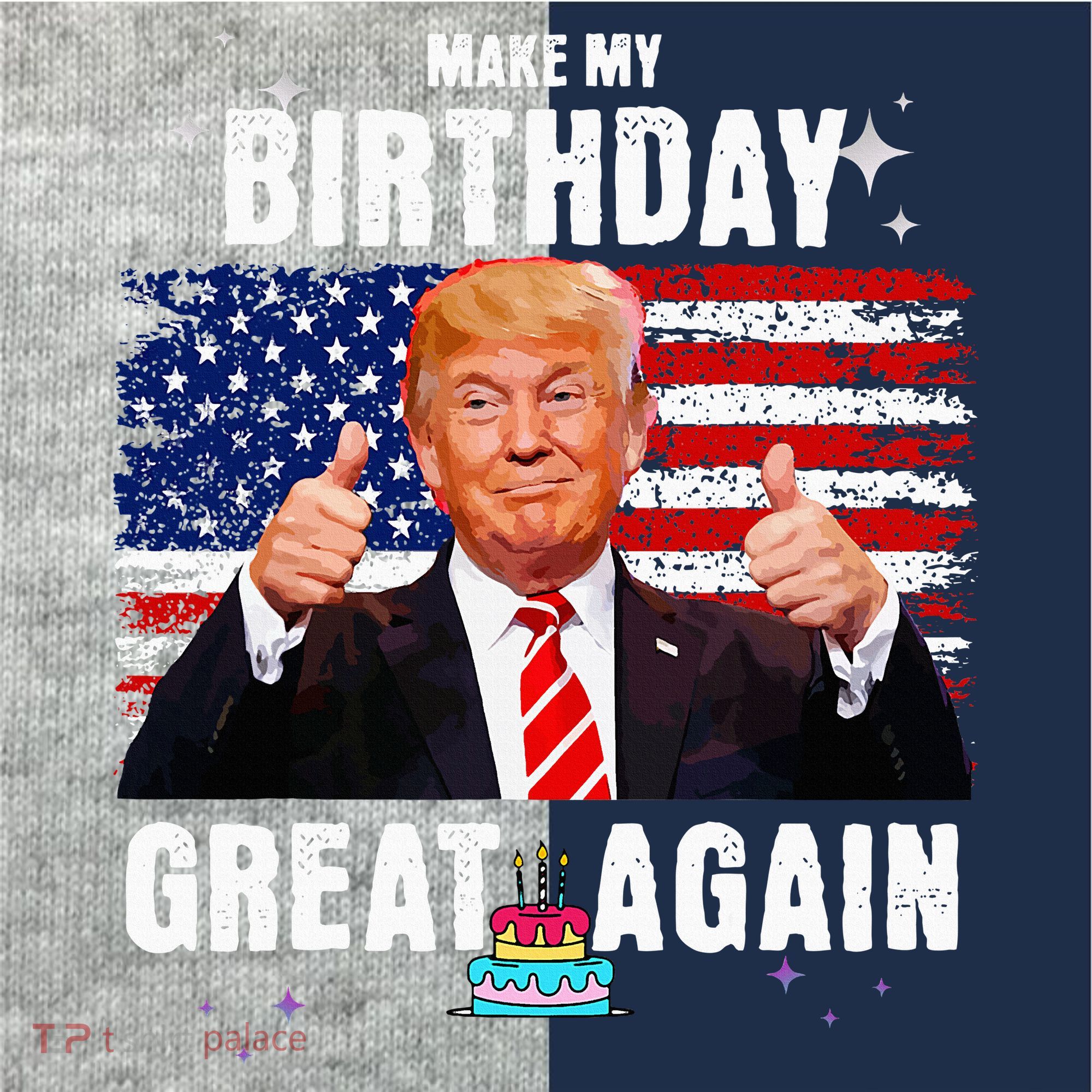 Make My Birthday Great Again Trump Fan Birthday Kids Colorblock Raglan Jersey