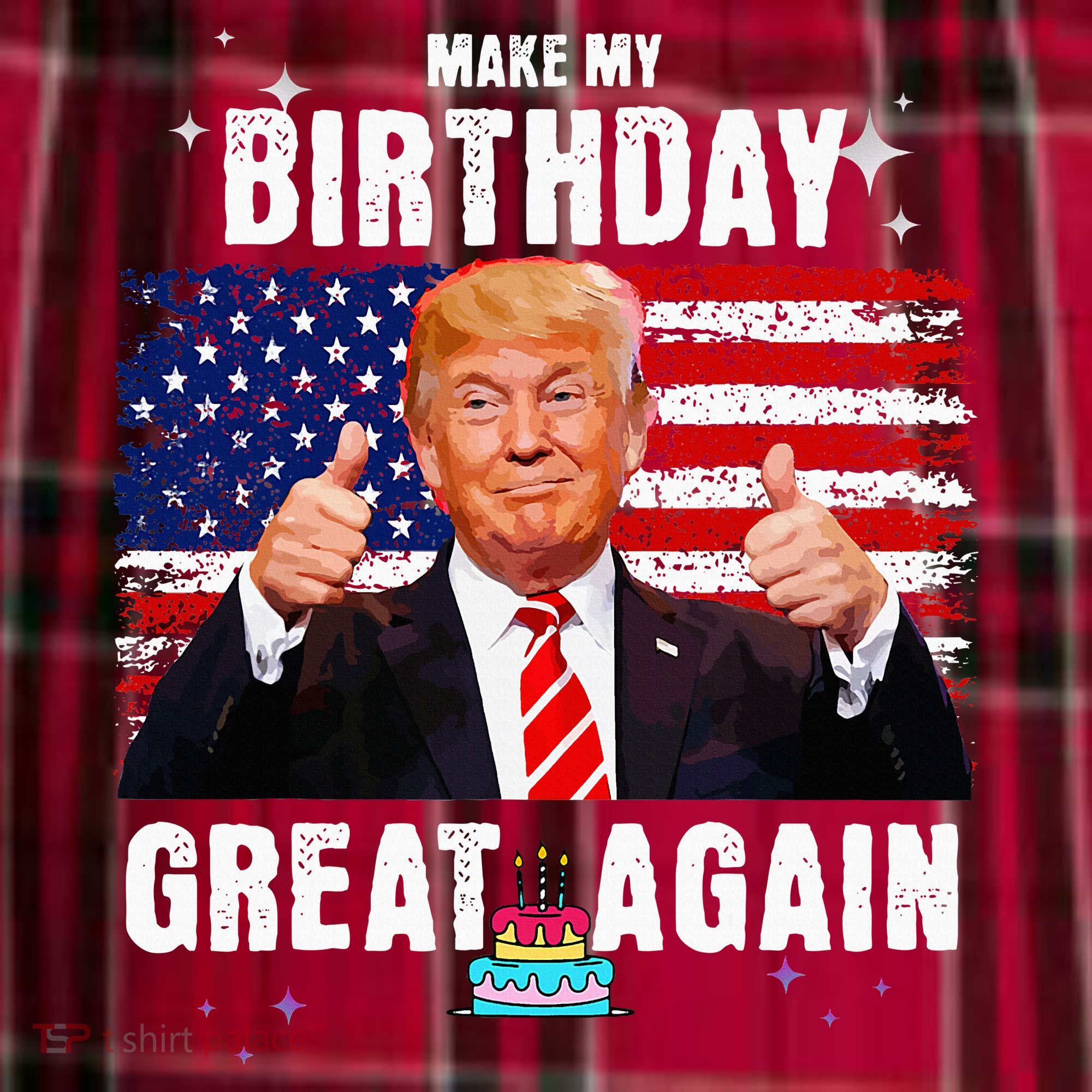 Make My Birthday Great Again Trump Fan Birthday Women's Flannel Plaid Pajama Pants