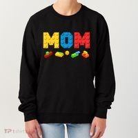 Mom Master Builder Building Bricks Blocks Family Women's Sweatshirt thumb 0