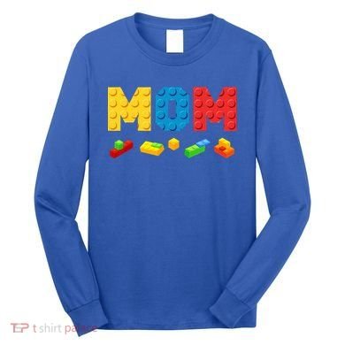 Mom Master Builder Building Bricks Blocks Family Long Sleeve Shirt