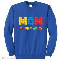 Mom Master Builder Building Bricks Blocks Family Sweatshirt thumb 0