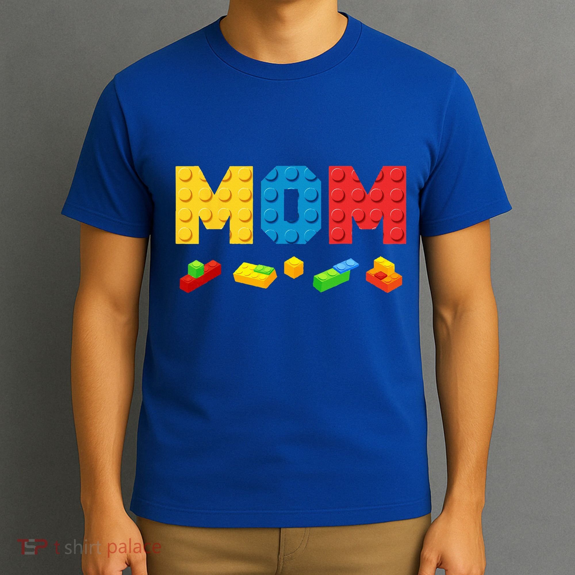 Mom Master Builder Building Bricks Blocks Family T-Shirt