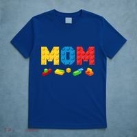 Mom Master Builder Building Bricks Blocks Family T-Shirt thumb 5
