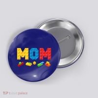 Mom Master Builder Building Bricks Blocks Family Button thumb 0