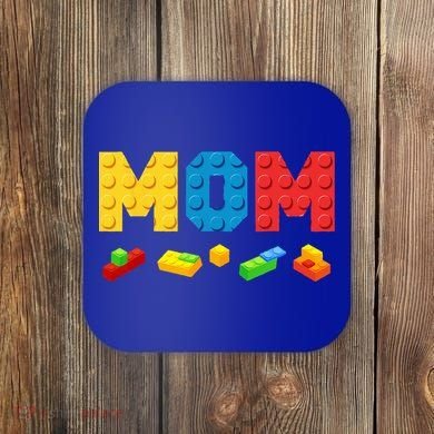 Mom Master Builder Building Bricks Blocks Family Coaster