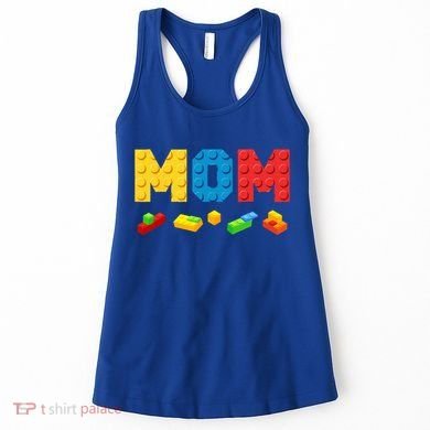 Mom Master Builder Building Bricks Blocks Family Women's Tank Top