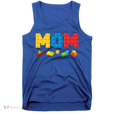 Mom Master Builder Building Bricks Blocks Family Tank Top